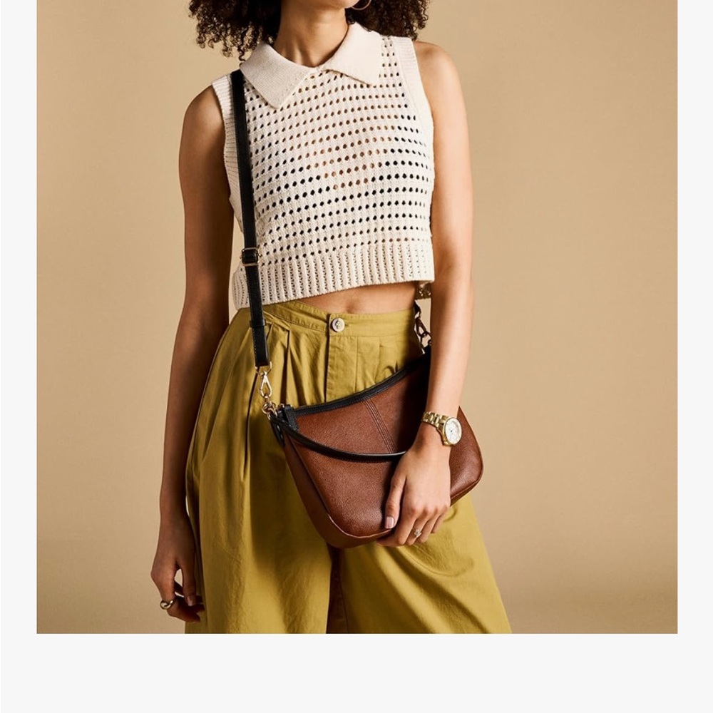 Fossil Brown Leather Crossbody Bag jolie